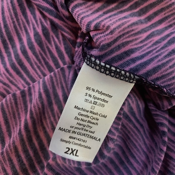 Lularoe Purple Patterned Skirt Sz 2XL Plus Size - Picture 3 of 7